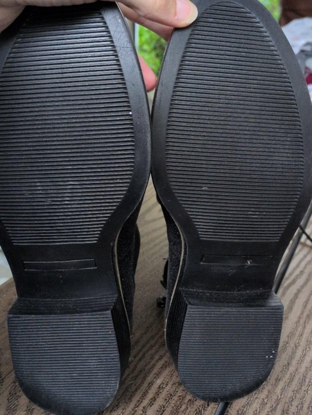 Kate Spade Giselle Black Suede Ankle Booties Back Bow Glitter Heel - 6 - Picture 4 of 6